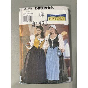 Butterick 6198 Renaissance Wench Costume Sewing Pattern Sizes 16W-20W UNCUT
